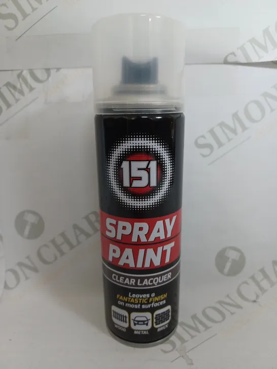 BOX OF 12 151 SPRAY PAINT CLEAR LACQUER - 100G