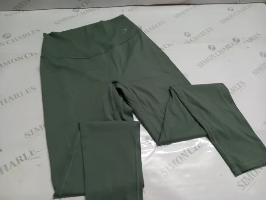 GYMSHARK GREEN TRAINING PANTS - M