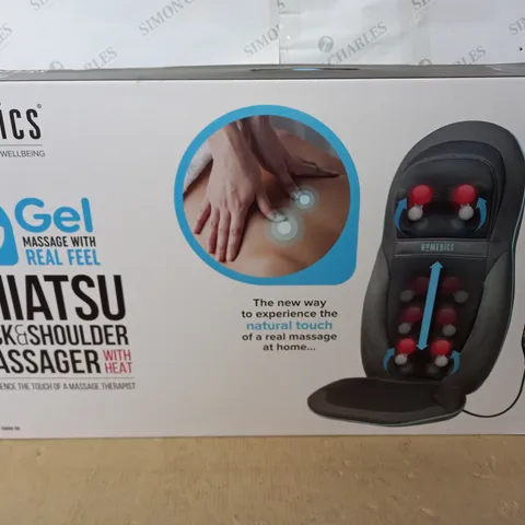 LOT OF 2 BOXED AS NEW HOMEDICS SHIATSU BACK AND SHOULDER MASSAGERS WITH HEAT