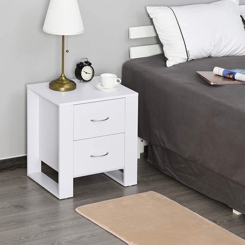 BOXED HOPKINT 2 DRAWER BEDSIDE TABLE 