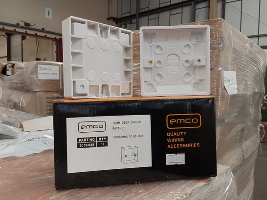 PALLET OF APPROXIMATELY  9000 EMCO 16MM  DEEP SINGLE PATTRESSES