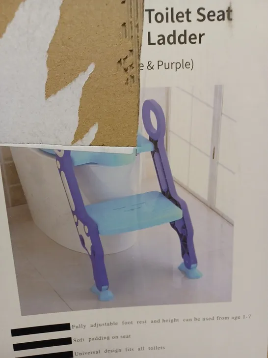 TOILET SEAT LADDER FOR CHILDREN BLUE AND PURPLE 