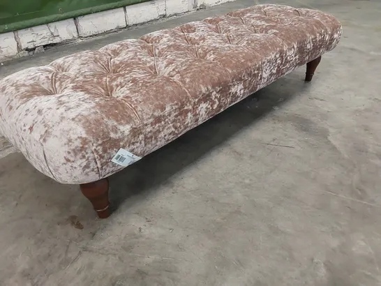 DESIGNER CRUSHED VELVET END OF BED BENCH/STOOL