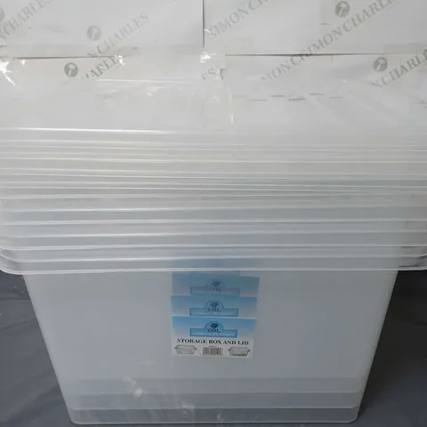 4 TML CLEAR STORAGE BOXES AND LIDS