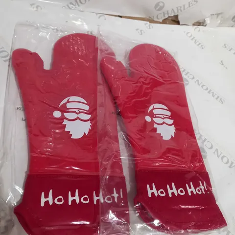 SILICONE CHRISTMAS OVEN GLOVES 