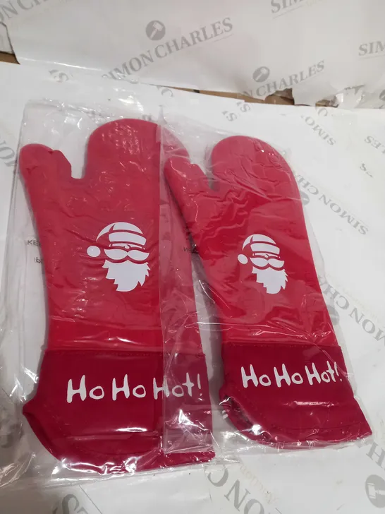 SILICONE CHRISTMAS OVEN GLOVES 