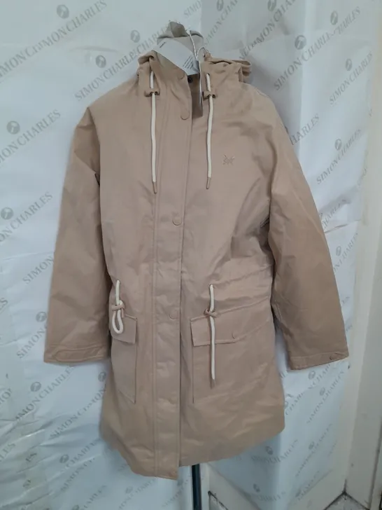 CREW CLOTHING COMPANY LINA WATERPROOF JACKET IN STONE SIZE 12 RRP £139