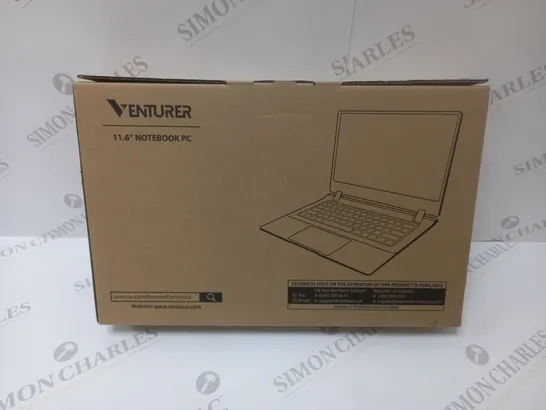 BRAND NEW BOXED VENTURER EUROPA PLUS 11 NOTEBOOK 11.6 INCH 4GB 64GB STORAGE WINDOWS 10S BLACK 8VECN6811C44G