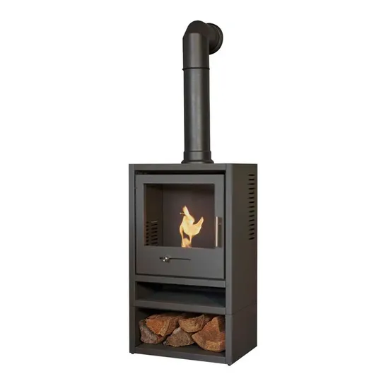 BOXED LAKEEVA EBERN DESIGNS 43CM W BIO ETHANOL STOVE GREY (1 BOX)