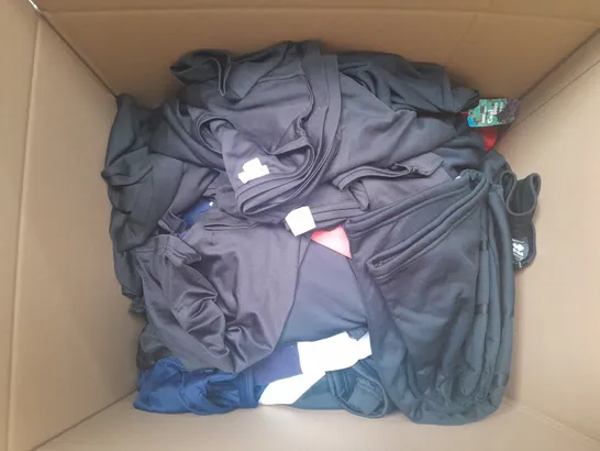 LARGE BOX OF ASSORTED ERREA CLOTHING ITEMS IN VARIOUS SIZES AND COLOURS