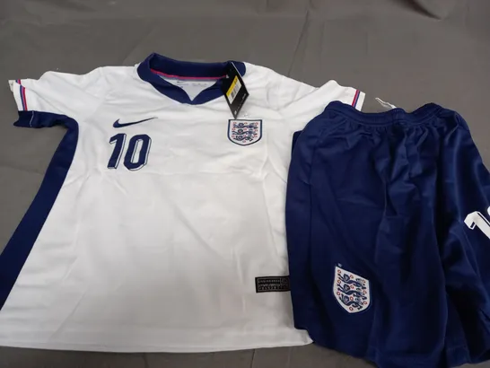 NIKE ENGLAND 2024 EUROS HOME SHIRT - BELLINGHAM 10 - KIDS SIZE 22