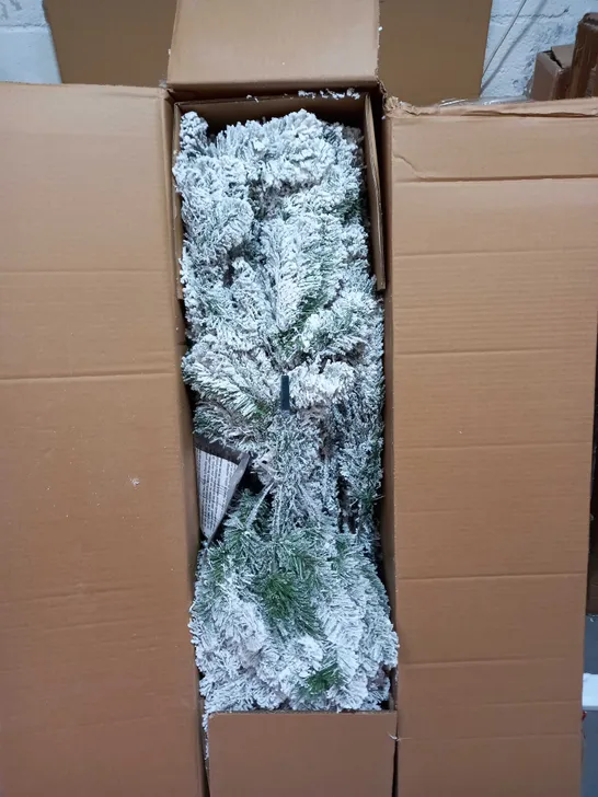 BOXED 7FT FLOCKED EMPEROR TREE - COLLECTION ONLY RRP £139