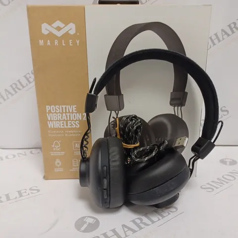 BOXED HOUSE OF MARLEY POSITIVE VIBRATIONS 2 WIRELESS BLUETOOTH HEADPHONES
