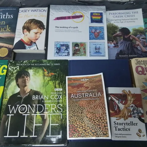 LARGE QUANTITY OF ASSORTED BOOKS TO INCLUDE WONDERS OF LIFE BY BRIAN COX AND MINECRAFT DEEP DIVE