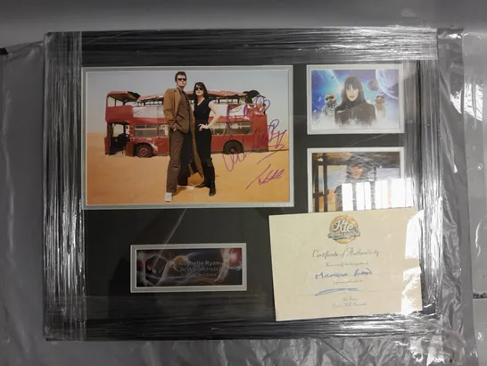 FRAMED SIGNED MICHELLE RYAN DOCTOR WHO PHOTOGRAPH COLLECTION WITH CERTIFICATE OF AUTHENTICITY APPROX 56CMX45CM