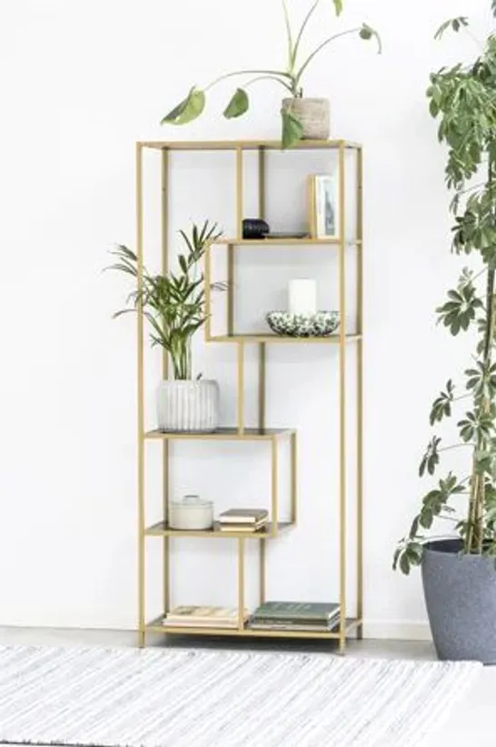 BOXED ROMI DA BOOKCASE GOLD/BLACK 