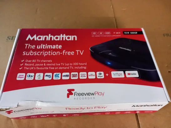 BOXED MANHATTAN T3-R 500GB FREEVIEW PLAY RECORDER