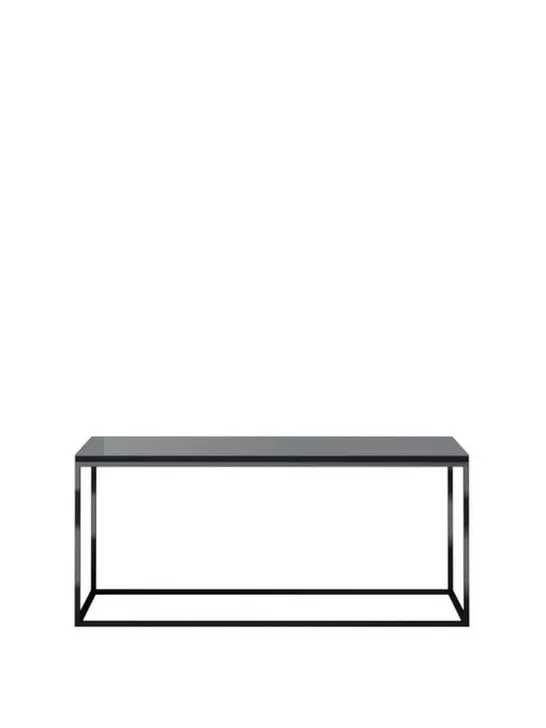 BRAND NEW BOXED HELIO COFFEE TABLE GREY/GLASS 24WXJW99 (1 BOX)