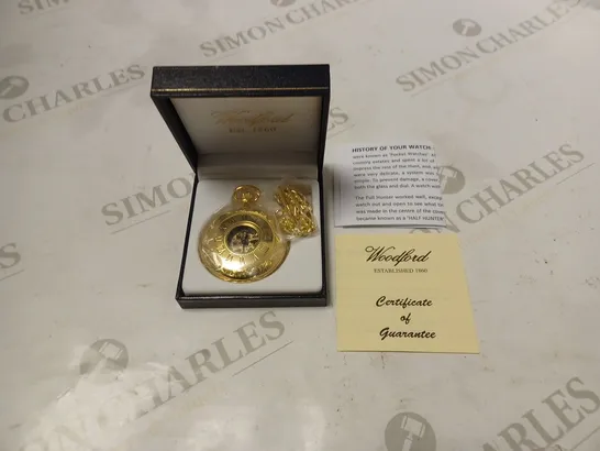 BOXED WOODFORD POCKET WATCH