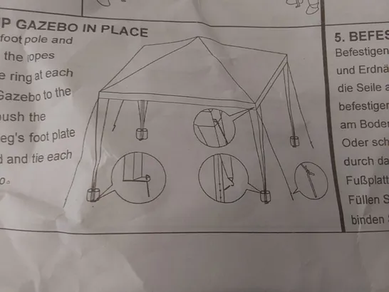 BOXED YUEBO GAZEBO 3X3 FOLDING WATERPROOF GAZEBO - COLOURS MAY VARY