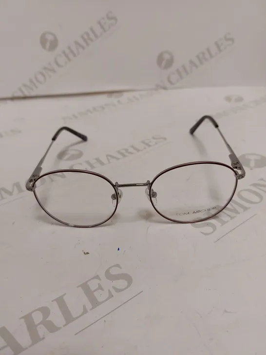 TOM ARCHER BRISTOL 3 BURGUNDY/SILVER UNISEX EYEGLASSES 