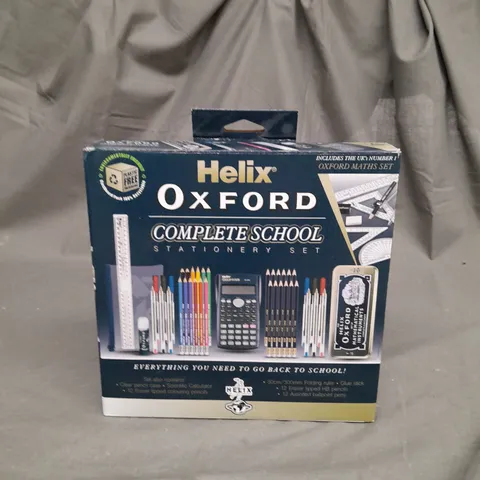 HELIX OXFORD COMPLETE SCHOOL STATIONERY SET BLUE MATHEMATICAL CALCULATION SET