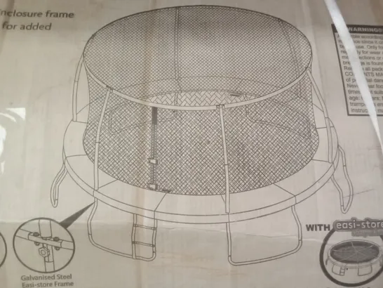 BOXED SPORTSPOWER 14FT TRAMPOLINE WITH EASI-STORE FOLDING ENCLOSURE FLIP PAD AND LADDER (1 BOX) RRP £319.99