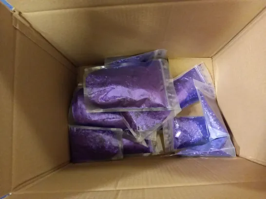 APPROXIMATELY 10 BAGS OF DECOR GLITTER IN PURPLE - COLLECTION ONLY