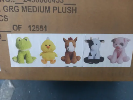 BOXED GEORGE 6 PIECE MEDIUM PLUSH TOY SELECTION 