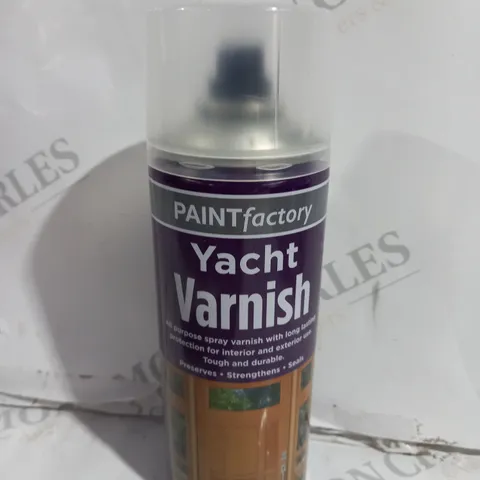 BOX OF 12 PAINT FACTORY YACHT VARNISH CLEAR GLOSS - 400ML