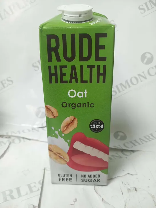 SIX CARTONS OF RUDE HEALTH OAT ORGANIC DRINK 1L