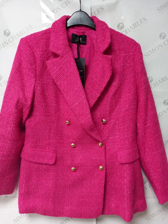 JULIEN MACDONALD MILITARY JACKET FUSCHIA SIZE 12