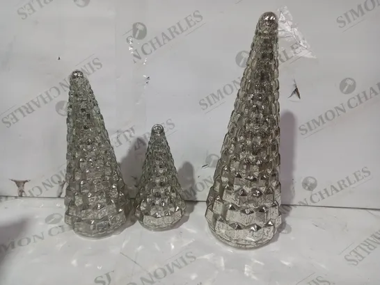 ALISON CORK SET OF MERCURY GLASS TREES