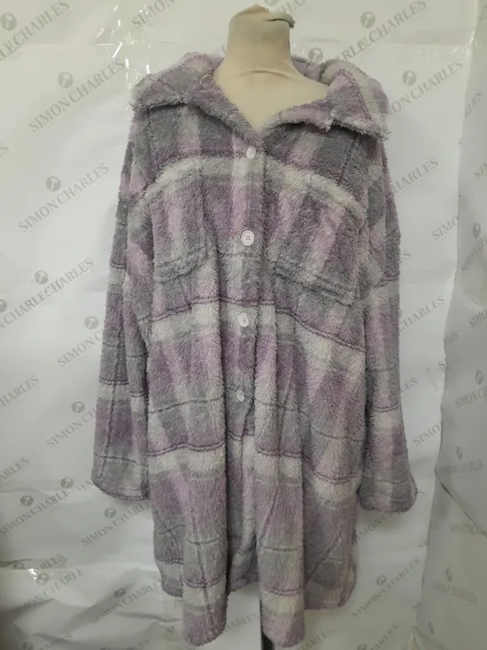 COZEE HOME PLUSHSOFT JACKHET IN LILAC SIZE XL