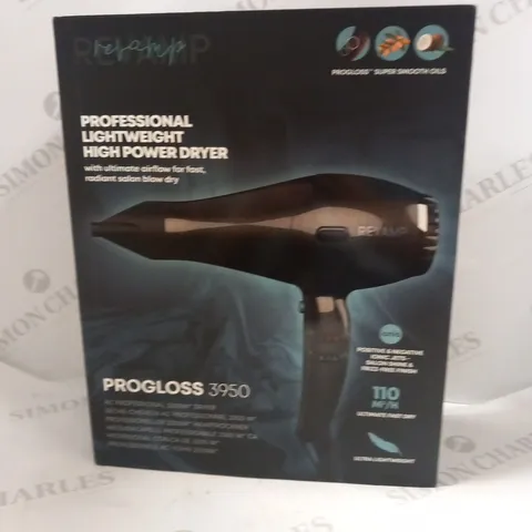 BOXED REVAMP PROFESSIONAL LIGHTWEIGHT HIGH POWER DRYER PROGLOSS 3950