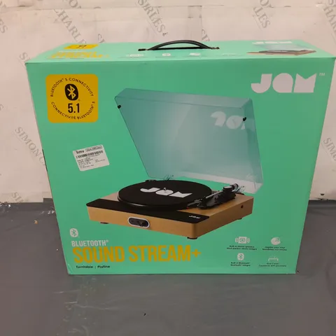 BOXED AND SEALED JAM SOUND STREAM + TURNTABLE 