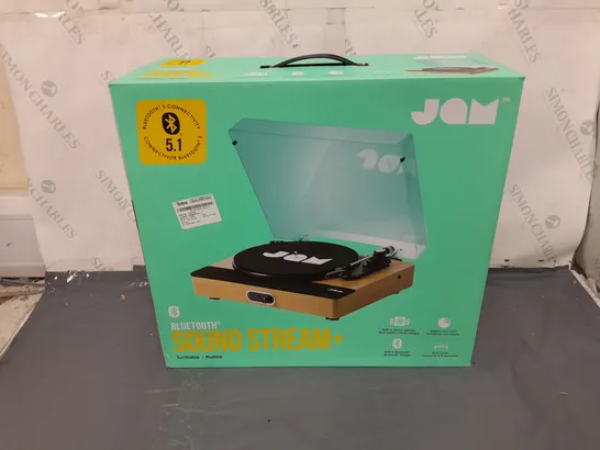 BOXED AND SEALED JAM SOUND STREAM + TURNTABLE 