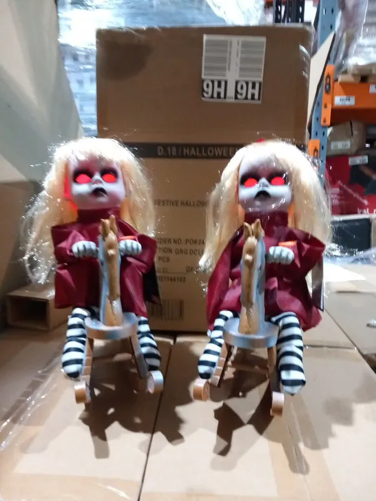 4 BRAND NEW FESTIVE HALLOWEEN TERRIFYING ANIMATED DOLLS