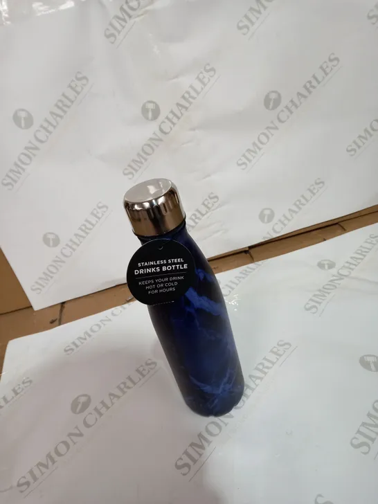 blue stainless steel drinking bottle 