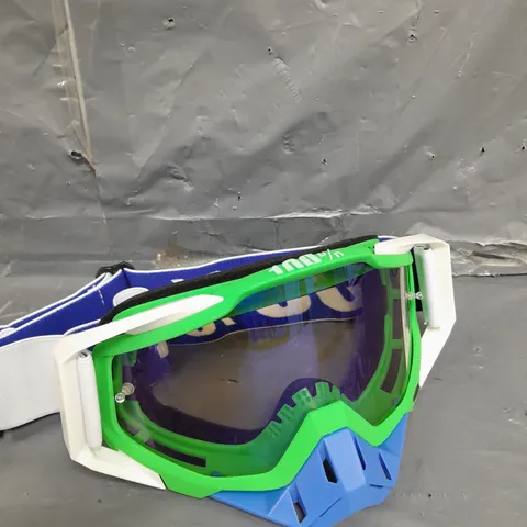 100% BIKING GOGGLES , - ORANGE MIRROR LENS 