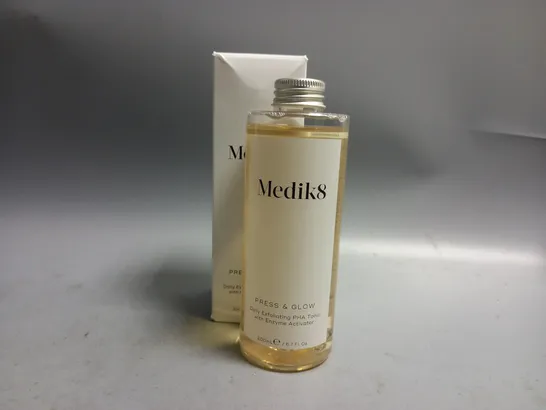 BOXED MEDIK8 PRESS & GLOW REFILL DAILY EXFOLIATING PHA TONIC WITH ENZYME ACTIVATOR 200ML 