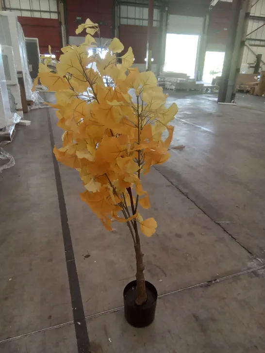 BOXED LARGE ARTIFICIAL GINKGO TREE 120cm