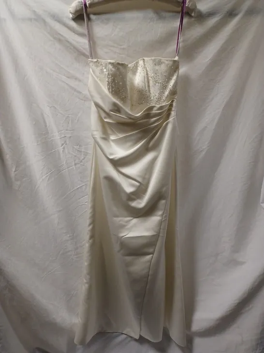 EMILY FOX HA1050N WEDDING DRESS, IVORY - SIZE MEDIUM 