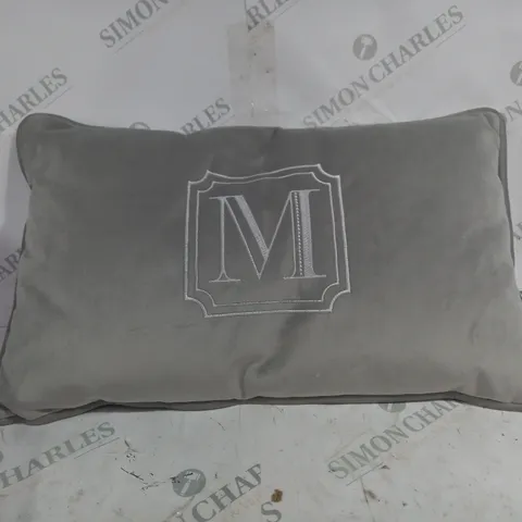 GREY FABRIC BOLSTER CUSHION