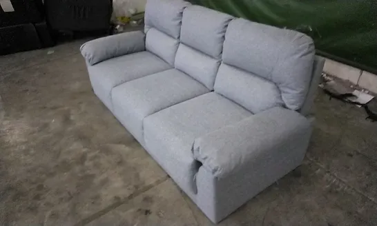 DESIGNER LIGHT GREY FABRIC 3 SEATER SOFA