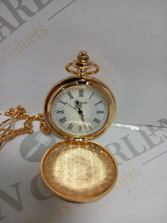 MENS EDISON POCKET WATCH WITH CHAIN