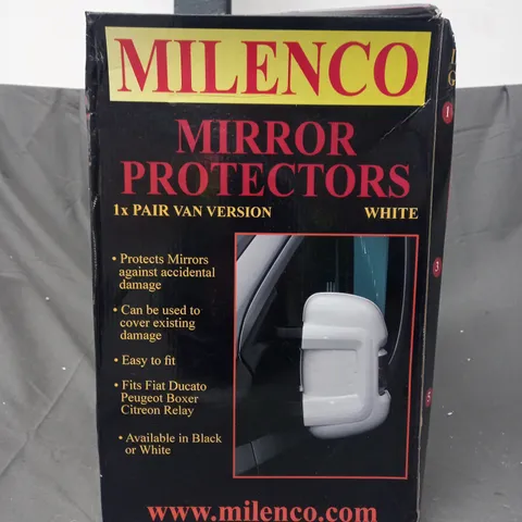 BOXED MILENCO MIRROR PROTECTORS IN WHITE