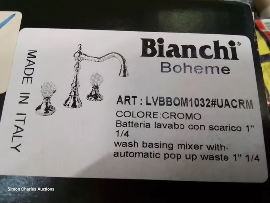BOXED BIANCHI BOHEME WASH BASIN MIXER WITH AUTO POP UP WASTE