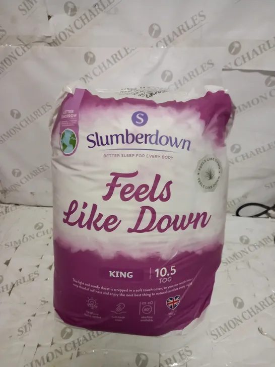 BRAND NEW SLUMBERDOWN FEELS LIKE DOWN 10.5 - DUVET KING