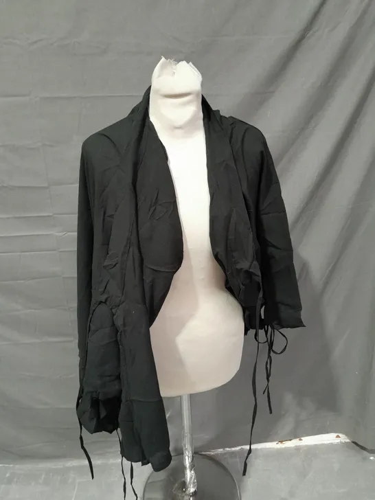 COS ORGANIC COTTON BLACK CARDIGAN - ONE SIZE